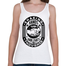 PRINTFASHION Kézfogás - Női atléta - Fehér női trikó