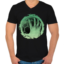 PRINTFASHION Kézilabda - Férfi V-nyakú póló - Fekete férfi póló