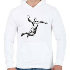 PRINTFASHION Kézilabdázó  - Férfi kapucnis pulóver - Fehér