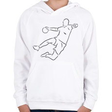 PRINTFASHION Kézilabdázó - Gyerek kapucnis pulóver - Fehér