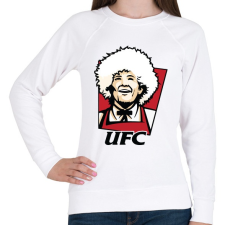 PRINTFASHION KFC Khabib - Női pulóver - Fehér női pulóver, kardigán