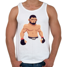 PRINTFASHION Khabib - Férfi atléta - Fehér atléta, trikó