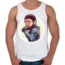 PRINTFASHION Khabib - Férfi atléta - Fehér atléta, trikó