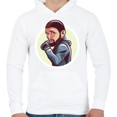 PRINTFASHION Khabib - Férfi kapucnis pulóver - Fehér