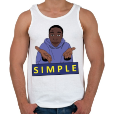 PRINTFASHION Khaby Lame egyszerű simple - Férfi atléta - Fehér