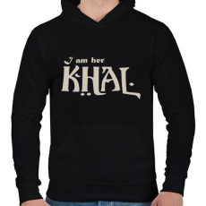 PRINTFASHION Khal - Férfi kapucnis pulóver - Fekete