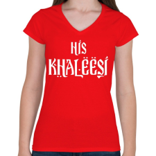 PRINTFASHION KHALEESI - Női V-nyakú póló - Piros női póló