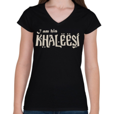 PRINTFASHION Khaleesi páros póló - Női V-nyakú póló - Fekete női póló