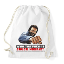 PRINTFASHION Ki az a Chuch Norris? - Sportzsák, Tornazsák - Fehér tornazsák