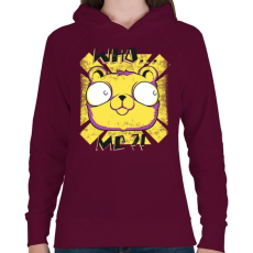 PRINTFASHION Ki... Én?! - Női kapucnis pulóver - Bordó