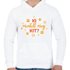 PRINTFASHION Ki mentett meg kit?  - Férfi kapucnis pulóver - Fehér