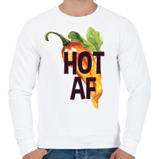 PRINTFASHION Kib*szott csípős paprika - Férfi pulóver - Fehér férfi pulóver, kardigán