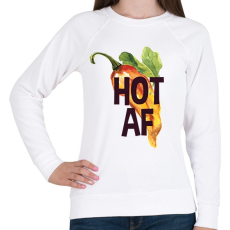 PRINTFASHION Kib*szott csípős paprika - Női pulóver - Fehér