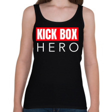 PRINTFASHION KICK BOX HERO - Női atléta - Fekete női trikó