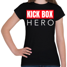 PRINTFASHION KICK BOX HERO - Női póló - Fekete női póló