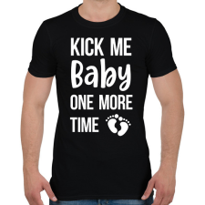 PRINTFASHION Kick me baby one more time - Kismama (fehér) - Férfi póló - Fekete férfi póló