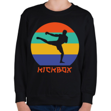 PRINTFASHION Kickbox - Harcművészet - Gyerek pulóver - Fekete gyerek pulóver, kardigán
