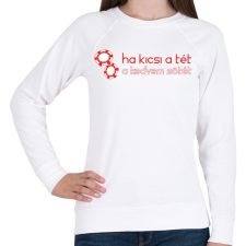 PRINTFASHION kicsi-a-tet-red-white - Női pulóver - Fehér női pulóver, kardigán