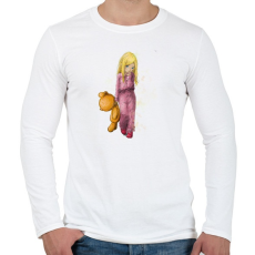 PRINTFASHION Kicsi lány...kicsi maci - Férfi hosszú ujjú póló - Fehér