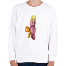 PRINTFASHION Kicsi lány...kicsi maci - Gyerek pulóver - Fehér gyerek pulóver, kardigán