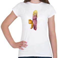 PRINTFASHION Kicsi lány...kicsi maci - Női póló - Fehér