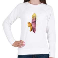 PRINTFASHION Kicsi lány...kicsi maci - Női pulóver - Fehér
