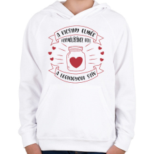 PRINTFASHION Kicsiny elmék formálása - Gyerek kapucnis pulóver - Fehér gyerek pulóver, kardigán