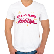 PRINTFASHION Kicsiny elmék tanítója - Férfi V-nyakú póló - Fehér férfi póló