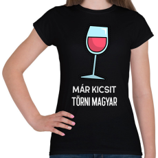 PRINTFASHION KICSIT TÖRNI MAGYAR - Női póló - Fekete