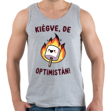 PRINTFASHION Kiégve, de optimistán - Férfi atléta - Sport szürke