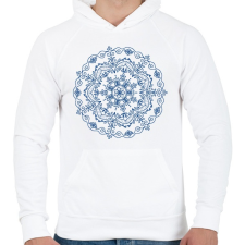 PRINTFASHION Kifesthető mandala5 - Férfi kapucnis pulóver - Fehér férfi pulóver, kardigán