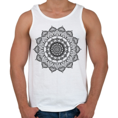 PRINTFASHION Kifesthető mandala minta2. - Férfi atléta - Fehér