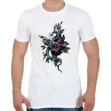 PRINTFASHION kígyó - Férfi póló - Fehér férfi póló