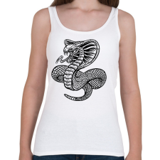 PRINTFASHION Kígyó  - Női atléta - Fehér női trikó