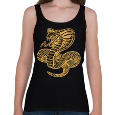 PRINTFASHION Kígyó  - Női atléta - Fekete női trikó