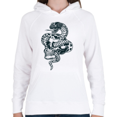 PRINTFASHION Kígyó  - Női kapucnis pulóver - Fehér