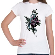 PRINTFASHION kígyó - Női póló - Fehér