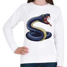 PRINTFASHION Kígyó  - Női pulóver - Fehér női pulóver, kardigán