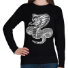 PRINTFASHION Kígyó  - Női pulóver - Fekete