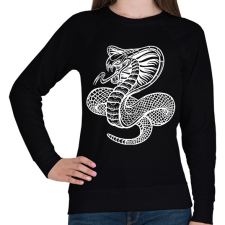 PRINTFASHION Kígyó  - Női pulóver - Fekete női pulóver, kardigán