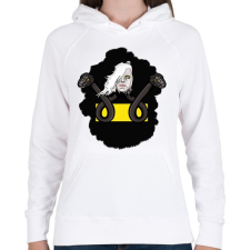 PRINTFASHION Kigyónő - Női kapucnis pulóver - Fehér női pulóver, kardigán