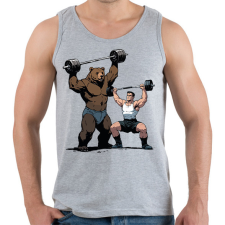 PRINTFASHION Kigyúrt állatok - Férfi atléta - Sport szürke atléta, trikó