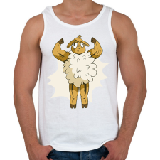 PRINTFASHION Kigyúrt bárány - Férfi atléta - Fehér atléta, trikó