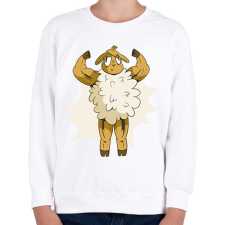PRINTFASHION Kigyúrt bárány - Gyerek pulóver - Fehér gyerek pulóver, kardigán