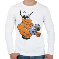 PRINTFASHION Kigyúrt hangya - Férfi hosszú ujjú póló - Fehér férfi póló