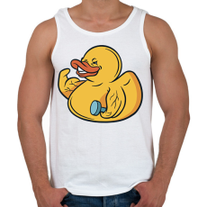 PRINTFASHION Kigyúrt kacsa - Férfi atléta - Fehér