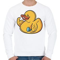 PRINTFASHION Kigyúrt kacsa - Férfi pulóver - Fehér