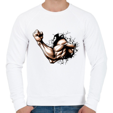 PRINTFASHION Kigyúrt kar - Férfi pulóver - Fehér férfi pulóver, kardigán