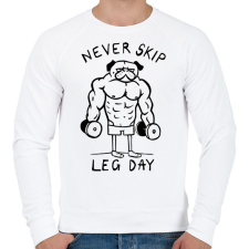 PRINTFASHION Kigyúrt mopsz - Férfi pulóver - Fehér férfi pulóver, kardigán