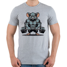 PRINTFASHION Kigyúrt patkány - Férfi póló - Sport szürke férfi póló